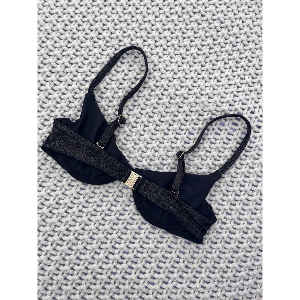 Skatie• ‘Claire’ Bikini Top in Black Sparkle Shimmer - Picture 5 of 8